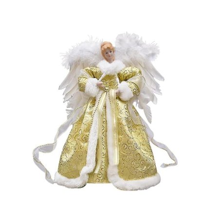 Jouluenkeli LED-valolla, Jouluenkelihahmo, Juhla-ajan Koriste, Huippukoriste (FMY)