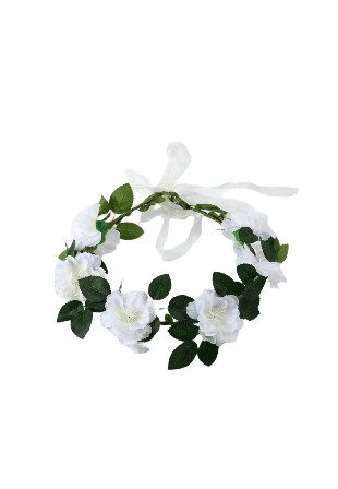 Appear Blomkrans GEMMA Accessoarer Unisex Vit ONESIZE