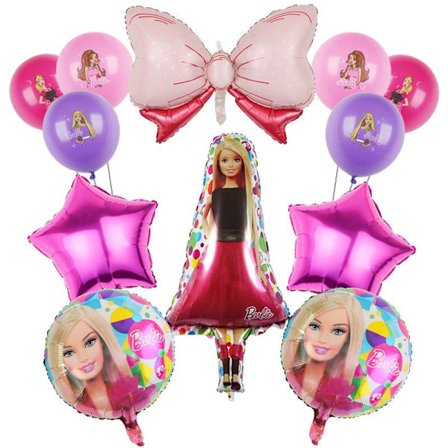 12 kpl Barbie Foliopallot Syntymäpäiväjuhlien Koristeet Tarvikkeet