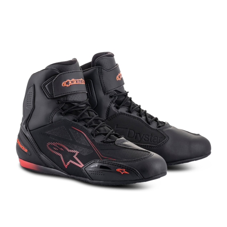 Scarpe Moto Alpinestars Faster-3 Drystar Nero/Rosso 41