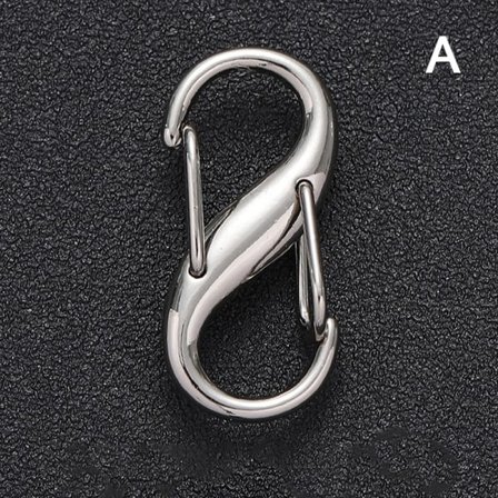 5 ST Karbinhake Legering S-formad fjäder åtta teckens spänne Ant A 5PCS