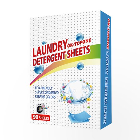 Tvättmedelslakan 1 förpackning 90 ark inuti färska doftremsor St