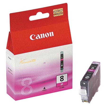 CANON Bläckpatron, PIXMA CLI-8 M, 0622B001, ChromaLife100, magenta, singelförpackning - Lyreco - Toner och bläck - Bläckpatroner - Bläckpatroner Canon