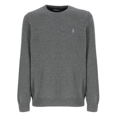 Ralph Lauren, Round-neck Knitwear Grijs, Heren, Maat:S