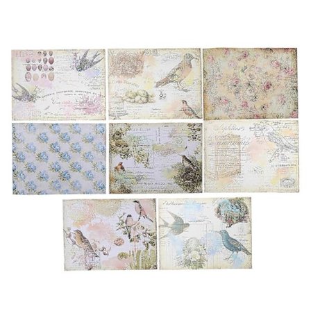2 set dekorativt bakgrundspapper för scrapbooking DIY Vintage engelskt papper