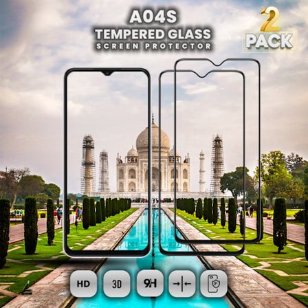 2-Pack Samsung Galaxy A04s - Härdat Glas 9H-Super Kvalitet 3D
