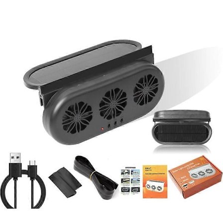 USB Plug-In Bilvindu Eksosvifte Bil Luftsirkulasjon Kjøling Ventilasjonsvifte