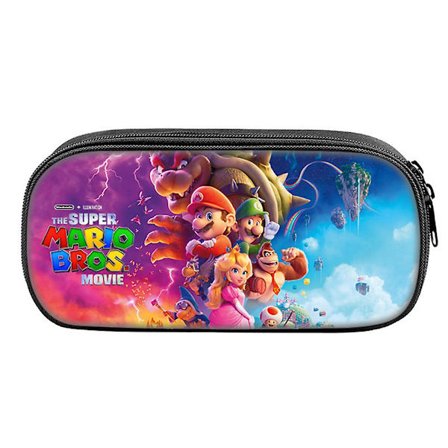 Super Mario Bros Film Print Børne Penalhus Tegneserie Penalhus Studenter Penpose Børne Papirvarer Opbevaringspose