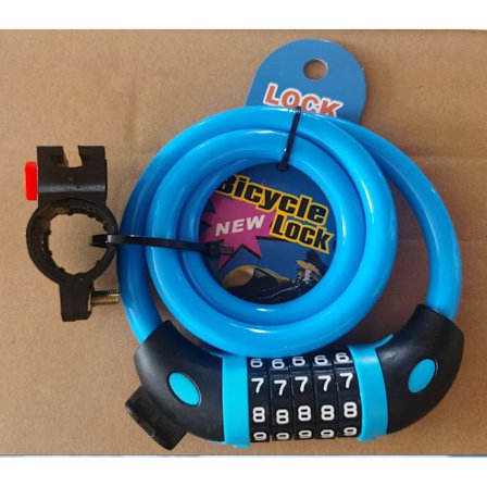 Cykellås, Cykellås Lang 120cm x 12mm, Kabellås til Cykel Scooter Motorcykler Cykelport med 5-cifret Smart Kode og Barnevogn Cykel, Cykellås Anti-