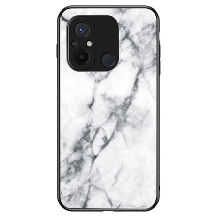 SKALO Xiaomi Redmi 12C 4G Marmor hærdet glas TPU Cover - #3