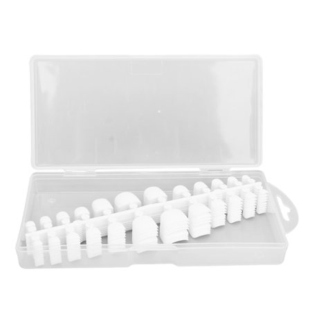 240 stk. selvklæbende falske tånegle DIY fuld dækning åndbare kunstige tånegle wraps til manicure skønhedssalon hvid