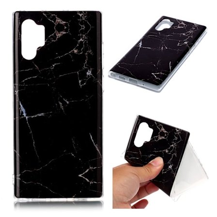 Marmormotiv Samsung Galaxy Note 10 Plus skal - Svart