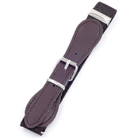 Barnebelte i skinn for jenter/gutter, elastisk midje, barn, PU-lær, belter. (brun)(1 stk)