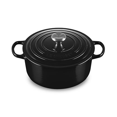 LE CREUSET Signature støpejern rund gryte 26cm Black