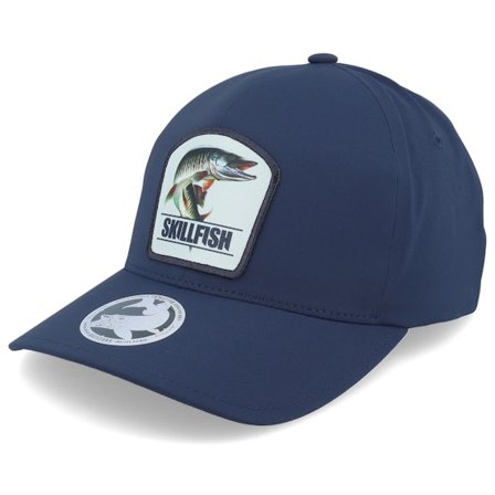 Skillfish - Sininen flexfit Lippis - Muskellunge Muskie Flexfit Delta Navy Flexfit @ Hatstore