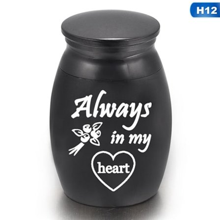 Svarte legerte kjæledyrurner Kjæledyr Hund Katt Fugler Mus Kremering Aske Urne Minneskap Columbarium Kjæledyr Minnesmerker Ministørrelse H12