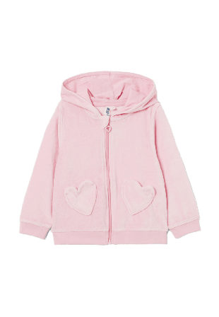 RIKIKI Hoodie i velour BEA Hoodies & sweatshirts Rosa 122/128