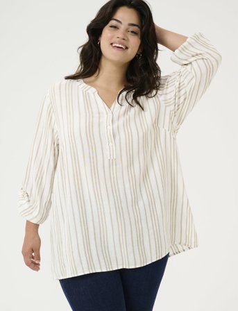 Kaffe Curve Kcmille Blouse - Beige - 48