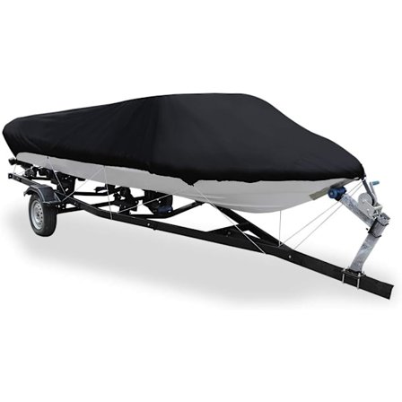 Båtpresenning for tilhenger - 14-16FT 530*290cm, Kraftig 210D Marine Grade Vanntett Oxford-stoff, for Yacht, Fiskebåt, Tri-Hull