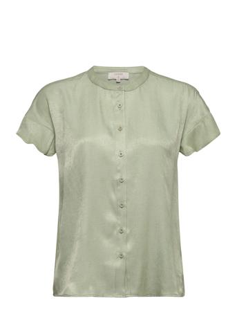 Crsiran Shirt Blouses Short-sleeved Grønn Cream*Betinget Tilbud