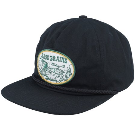 Brixton - Schwarz snapback Cap - Bass Brains Swim High Profile Black Snapback @ Hatstore