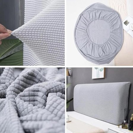 Sänggavelöverdrag, stretchigt sänggavelöverdrag, skyddande överdrag för stoppad sänggavel, (stil: stil 3;)