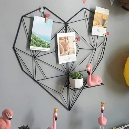 Ny, lämplig fotoväggsdekoration, DIY järngaller väggdekoration, hjärtkonst fotovägg hängande i familjen