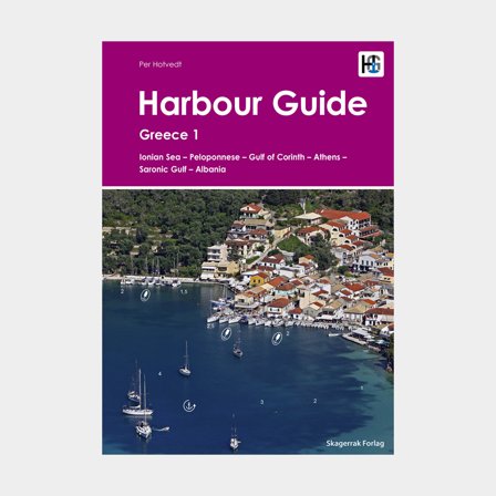 Guida portuale Skagerrak Förlag Harbour Guide Greece 1 (Ionian sea - Peloponnese gulf - Athens - Saronic Gulf - Albania), edizione 1, testo in inglese