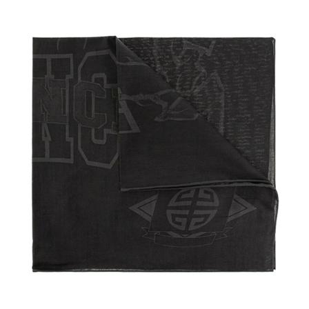 Givenchy, Shawl with logo Zwart, Heren, Maat:ONE Size,Katoen
