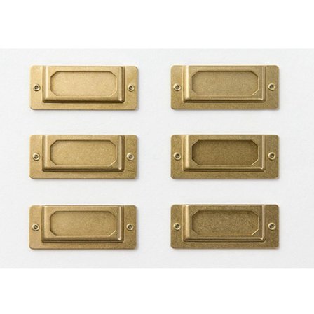 Metaletiketholdere Møbelskuffe Skab Kortholder Tag Navneplade Etiketrammer Notesblok Tn Håndkonto Messingtilbehør