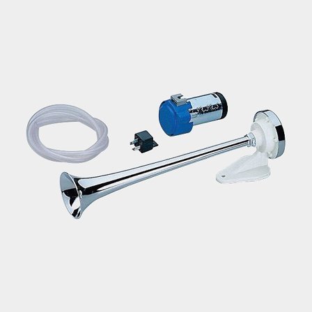 Buzina náutica / corneta 12 V Marco MA1-C Single plastic Chromed, plástico, acionada por compressor, montagem externa