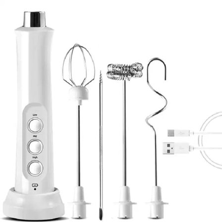 Hastighet El Mjölk Skummare Multifunktionell Handhållen Mjölk Usb Uppladdningsbar El skum Maker