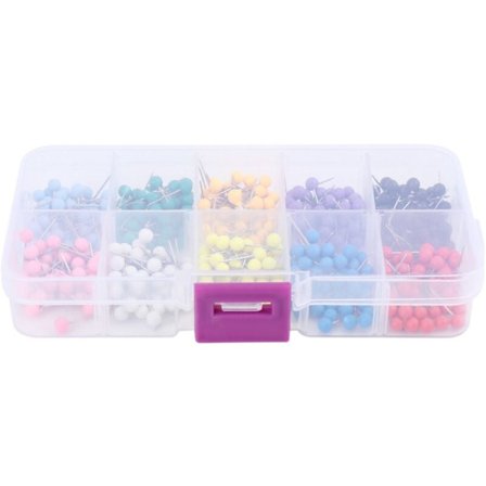 Kartnåler Plast trykknåler med stålspiss, 4mm, 500 stk