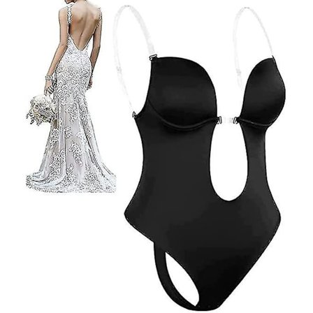 Kvinners dyp V-hals body shaper stroppeløs ryggløs body shapewear