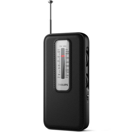 Pocket-radio Batteridriven Svart