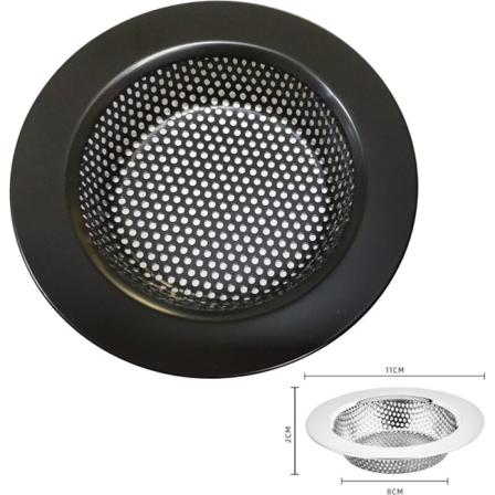 Kökssilsil, diskbänkssil i rostfritt stål, maskintvättbar, svart, 3-pack