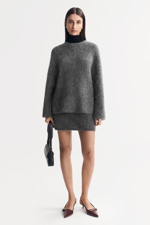 Soft Goat - Alpaca Crewneck - Women cashmere sweater - M - Grey