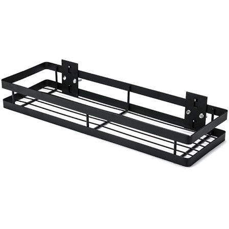 Duschhylla Kökshylla skruv svart stål 40 x 12 x 5,5 cm