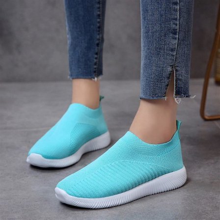 Mordely Womens Sport Mesh Andas Slip On Flat Outdoor Sneakers Skor