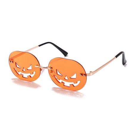 Pumpa solglasögon för kvinnor Ramlösa festliga söta bal Halloween glasögon Mode Eld Flamma nyanser (Pumpa Orange)