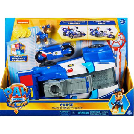 Paw Patrol Movie Chase Deluxe Mega Transforming Fordon Blå