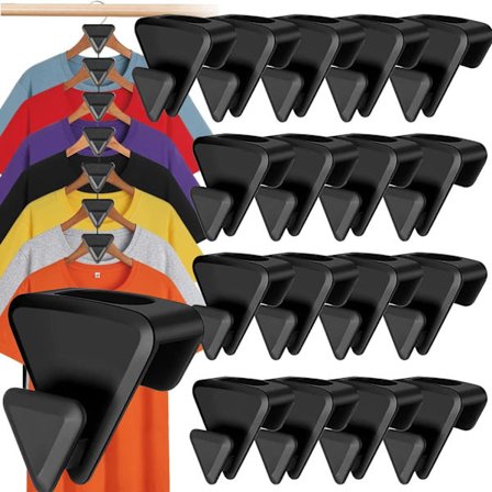 18-pack Triangulära Hängare Koppling Krokar Hängare Organiserare Utrymme