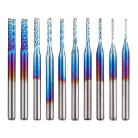 10 st PCB-kit Blå Nano roterande borr Skaft 3MM volframkarbid E