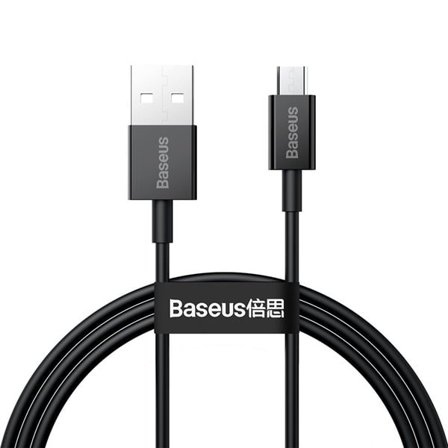 Baseus Superior USB-A / micro USB 2A-kabel 1 m - svart