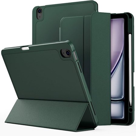 Tyylikäs suojakotelo iPad 2022 Pro 11 Midnight Green -tuumaiselle nahasta