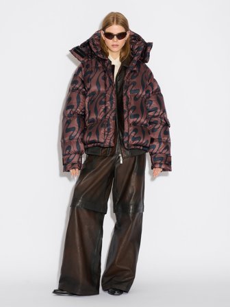 Holzweiler - Steilia Short Print Jacket - Dk. Brown - Womens - Medium