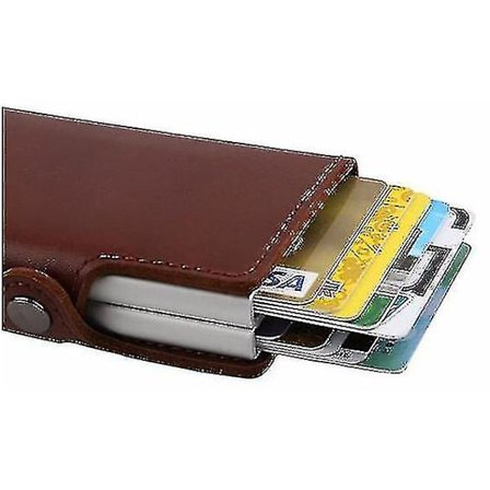 Kaksinkertainen Varkaudenestolompakko RFID-NFC Suojattu Pop Up Kortinpidin
