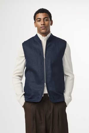 NN.07 Cafu Vest Herre Blå Hør