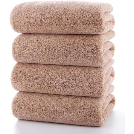 Håndklær 4-delt badehåndklesett Supermykt absorberende lettvektig hurtigtørkende og holdbart treningsstudio strandreise, 140 cm L x 69 cm B, 4-pakning