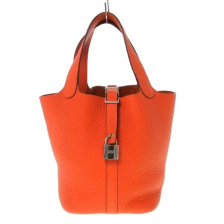 Hermès Vintage Pre-owned Leather handbags Orange, Dame Vintage Tasker, Størrelse: ONE Size